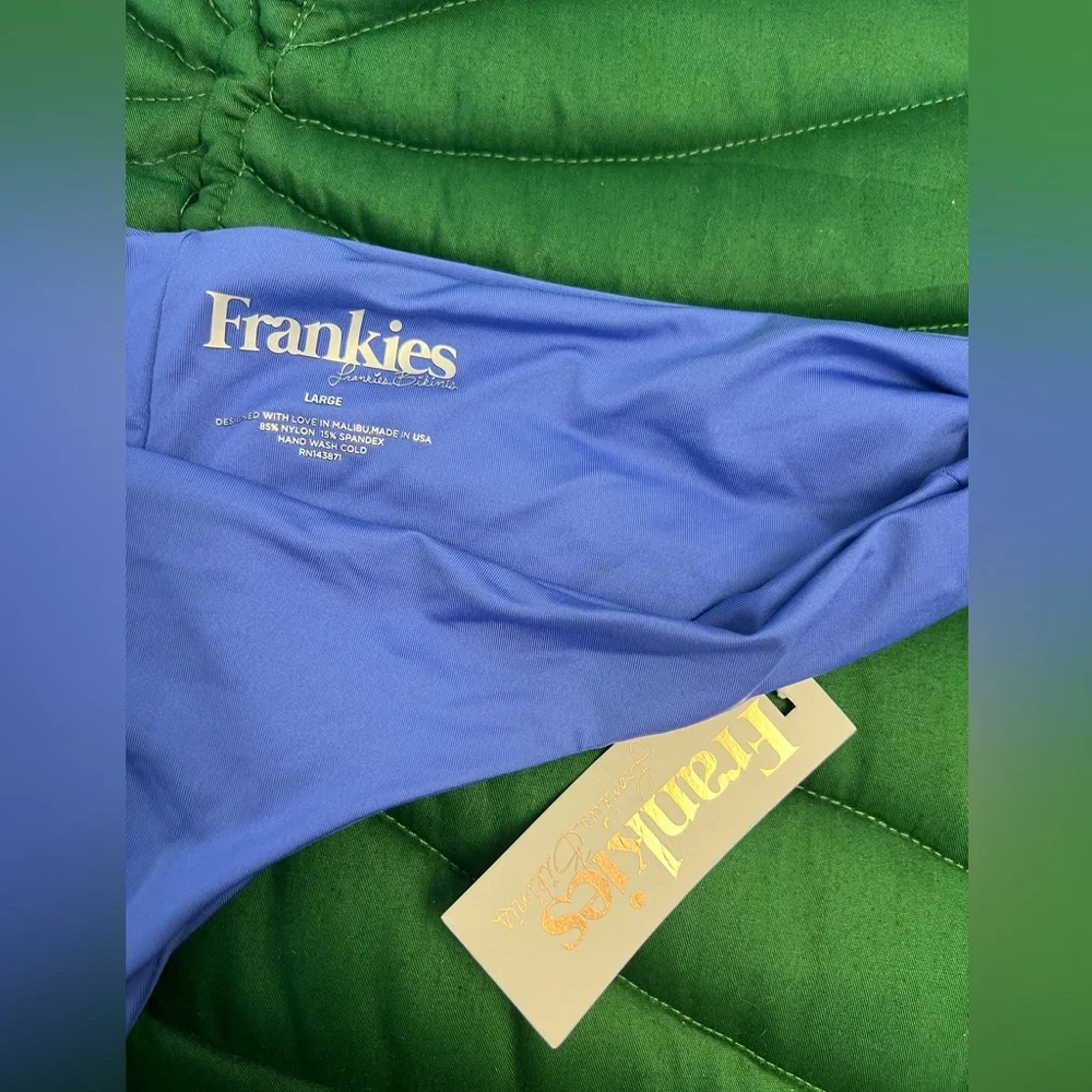 NWT Frankie’s bikinis Marina bikini bottom. Periwinkle. Size L.